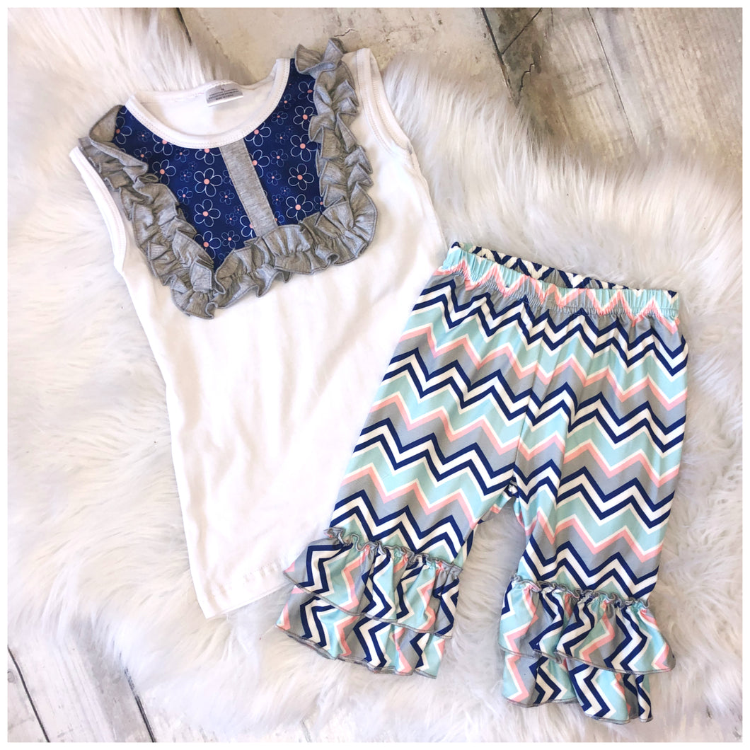 Chevron Capri Set