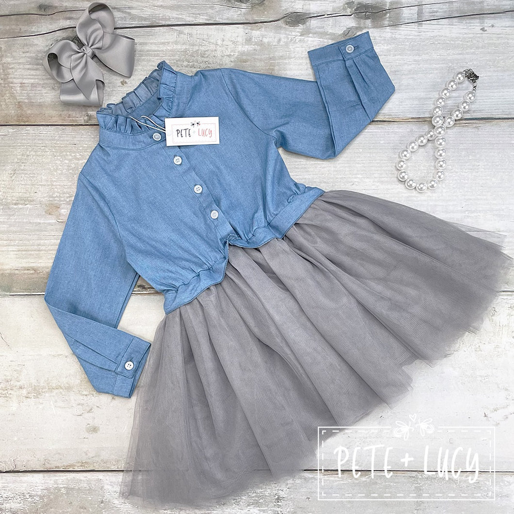 Denim Tulle Dress Shop Sugarbooger's Denim Tulle Dress Shop Sugarbooger's