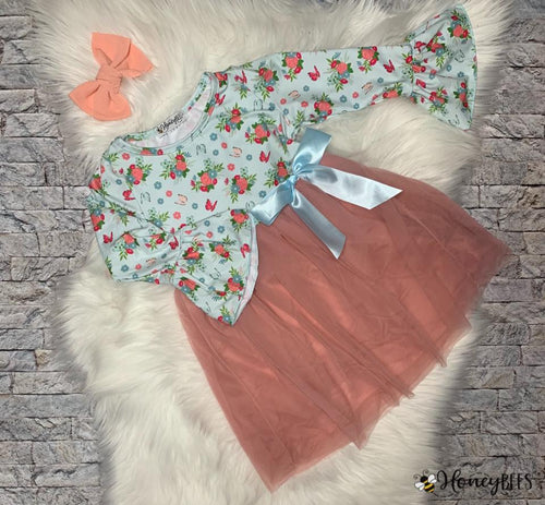 Butterfly Floral Tulle Dress